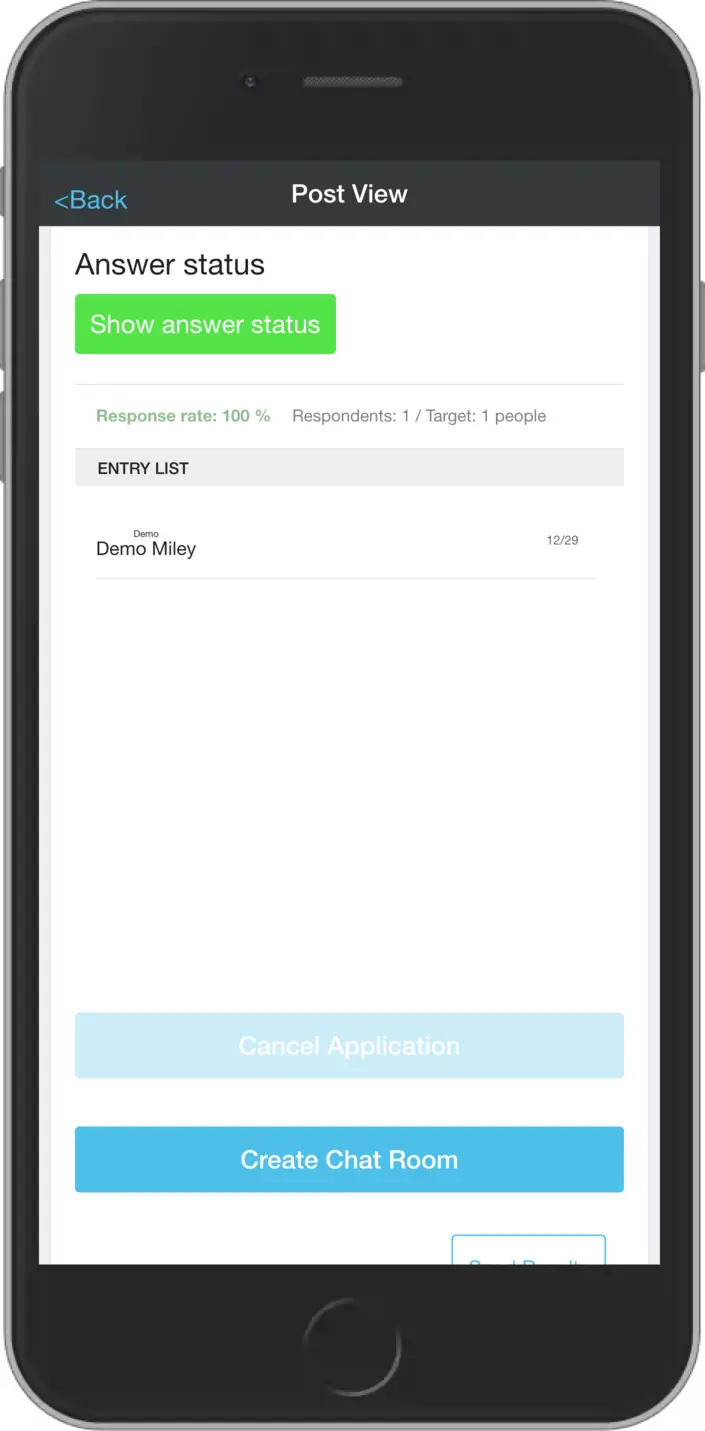 Recruitment view screen