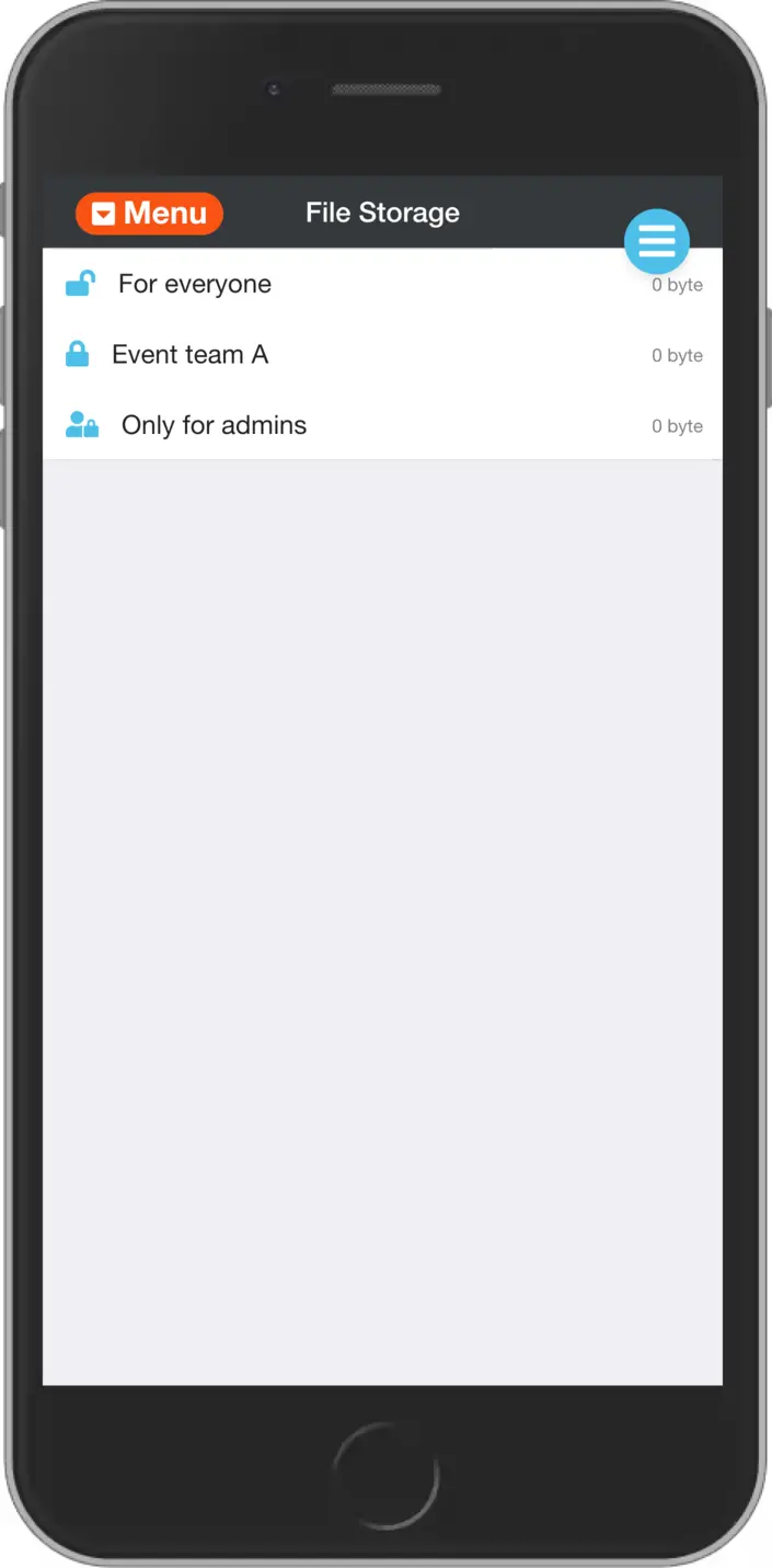 Storage - Top screen