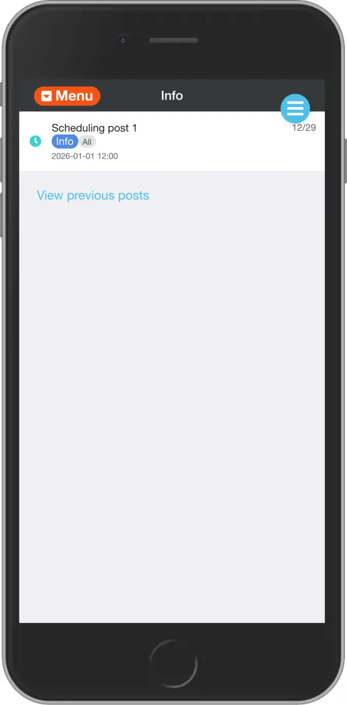 Scheduled post details